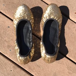 Glitter ballet flats